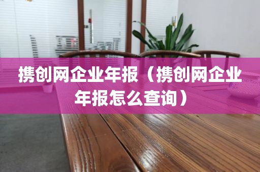 携创网企业年报（携创网企业年报怎么查询）