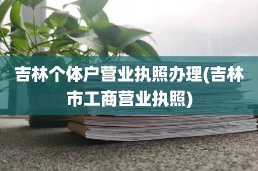 吉林个体户营业执照办理(吉林市工商营业执照)