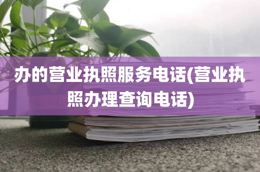 办的营业执照服务电话(营业执照办理查询电话)