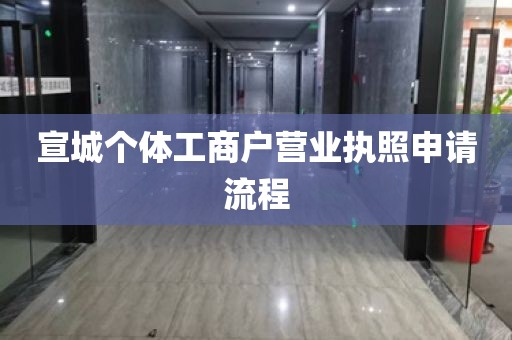 宣城个体工商户营业执照申请流程