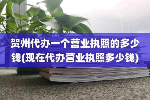 贺州代办一个营业执照的多少钱(现在代办营业执照多少钱)
