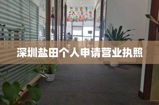 深圳盐田个人申请营业执照