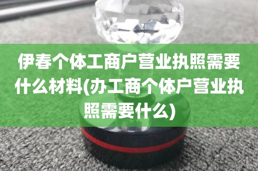 伊春个体工商户营业执照需要什么材料(办工商个体户营业执照需要什么)