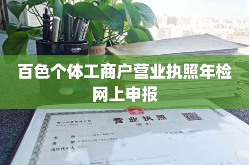 百色个体工商户营业执照年检网上申报