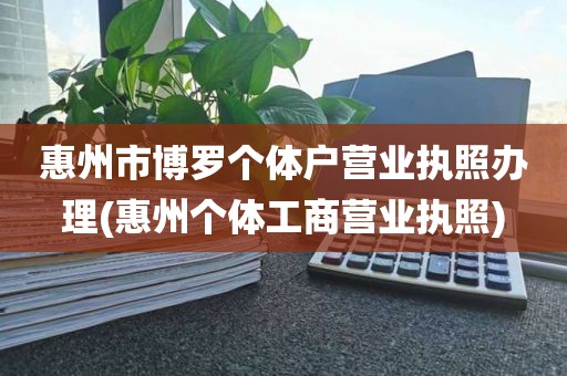 惠州市博罗个体户营业执照办理(惠州个体工商营业执照)