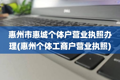 惠州市惠城个体户营业执照办理(惠州个体工商户营业执照)