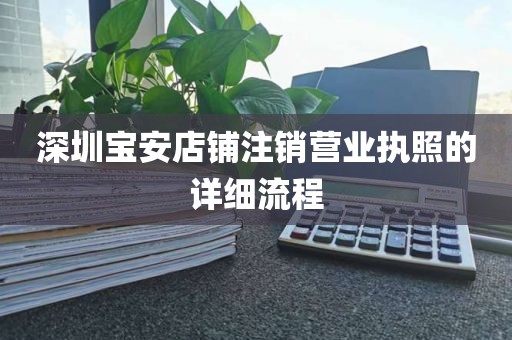 深圳宝安店铺注销营业执照的详细流程