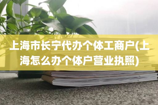 上海市长宁代办个体工商户(上海怎么办个体户营业执照)