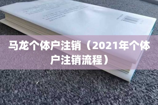 马龙个体户注销（2021年个体户注销流程）