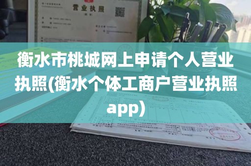 衡水市桃城网上申请个人营业执照(衡水个体工商户营业执照app)
