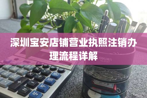 深圳宝安店铺营业执照注销办理流程详解