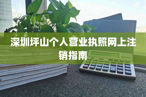 深圳坪山个人营业执照网上注销指南