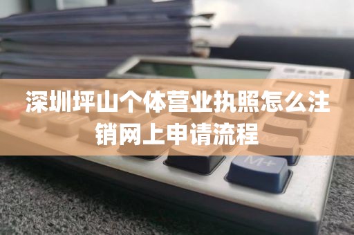 深圳坪山个体营业执照怎么注销网上申请流程