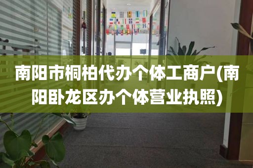 南阳市桐柏代办个体工商户(南阳卧龙区办个体营业执照)