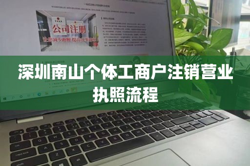深圳南山个体工商户注销营业执照流程