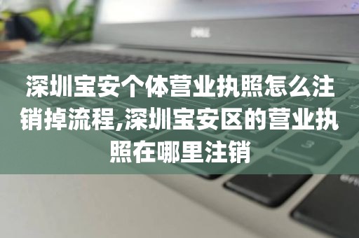 深圳宝安个体营业执照怎么注销掉流程,深圳宝安区的营业执照在哪里注销