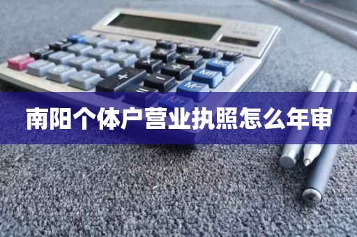 南阳个体户营业执照怎么年审