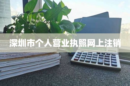 深圳市个人营业执照网上注销