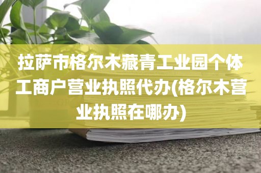 拉萨市格尔木藏青工业园个体工商户营业执照代办(格尔木营业执照在哪办)