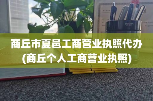 商丘市夏邑工商营业执照代办(商丘个人工商营业执照)