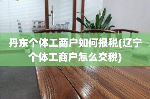 丹东个体工商户如何报税(辽宁个体工商户怎么交税)