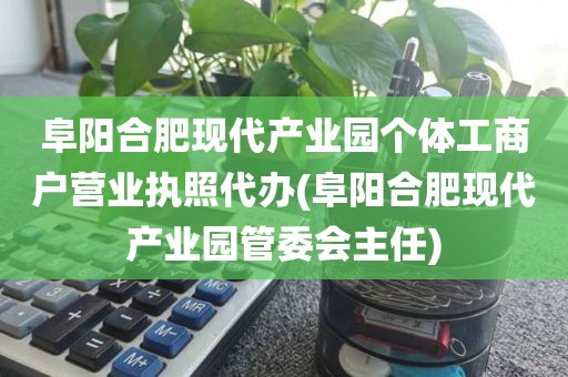 阜阳合肥现代产业园个体工商户营业执照代办(阜阳合肥现代产业园管委会主任)