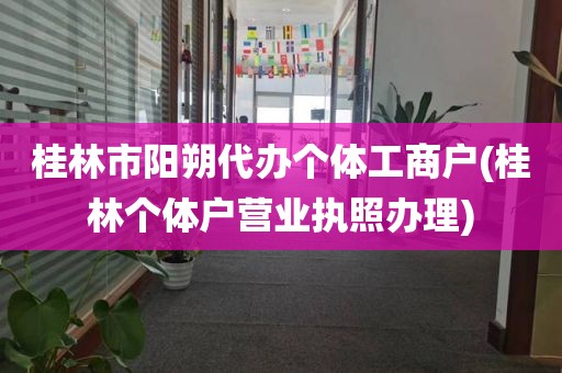 桂林市阳朔代办个体工商户(桂林个体户营业执照办理)