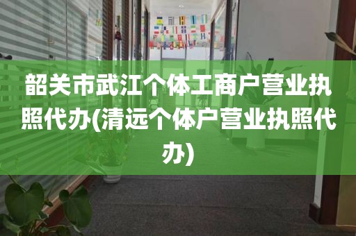 韶关市武江个体工商户营业执照代办(清远个体户营业执照代办)