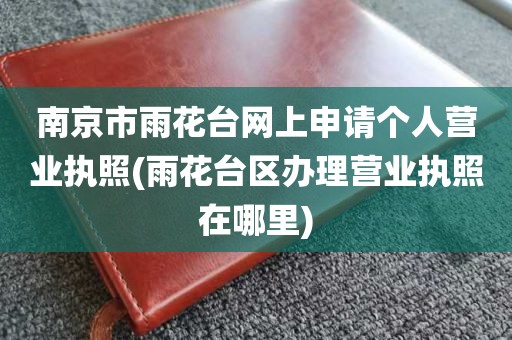 南京市雨花台网上申请个人营业执照(雨花台区办理营业执照在哪里)