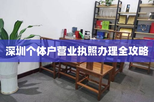深圳个体户营业执照办理全攻略