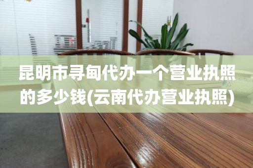 昆明市寻甸代办一个营业执照的多少钱(云南代办营业执照)