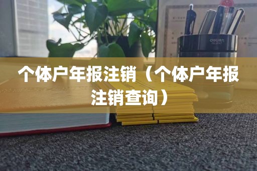 个体户年报注销（个体户年报注销查询）