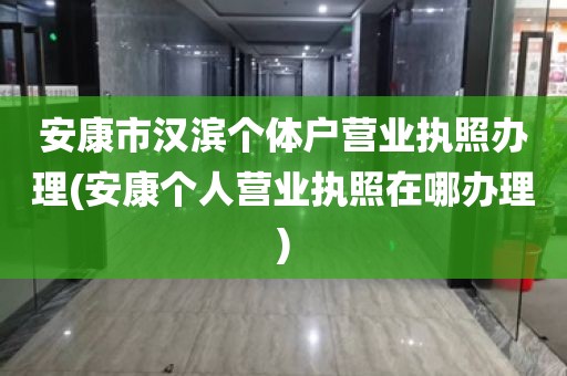 安康市汉滨个体户营业执照办理(安康个人营业执照在哪办理)