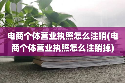 电商个体营业执照怎么注销(电商个体营业执照怎么注销掉)