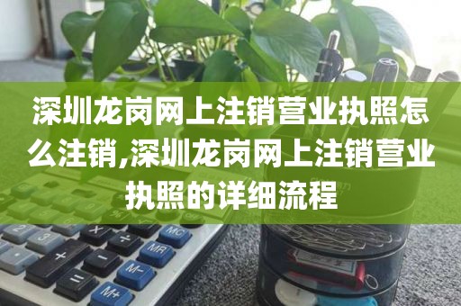 深圳龙岗网上注销营业执照怎么注销,深圳龙岗网上注销营业执照的详细流程