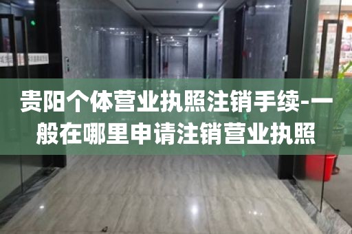 贵阳个体营业执照注销手续-一般在哪里申请注销营业执照