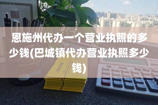 恩施州代办一个营业执照的多少钱(巴城镇代办营业执照多少钱)