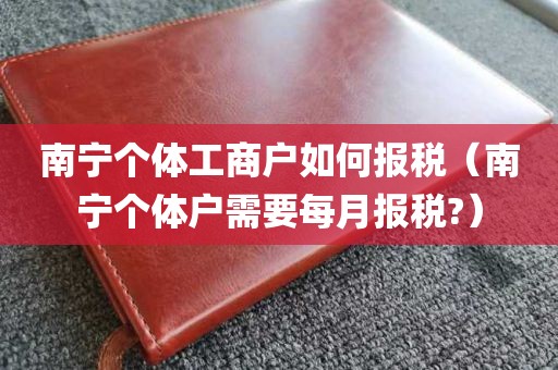 南宁个体工商户如何报税（南宁个体户需要每月报税?）