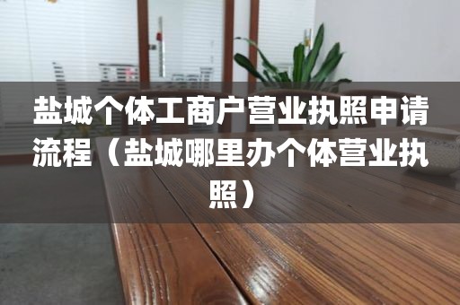 盐城个体工商户营业执照申请流程（盐城哪里办个体营业执照）