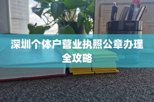 深圳个体户营业执照公章办理全攻略