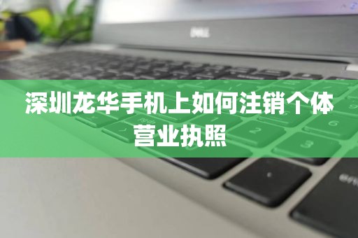 深圳龙华手机上如何注销个体营业执照