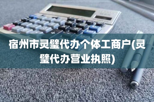 宿州市灵璧代办个体工商户(灵璧代办营业执照)