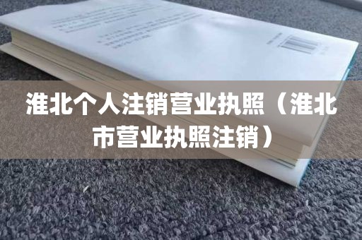 淮北个人注销营业执照（淮北市营业执照注销）