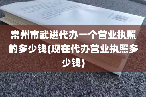 常州市武进代办一个营业执照的多少钱(现在代办营业执照多少钱)