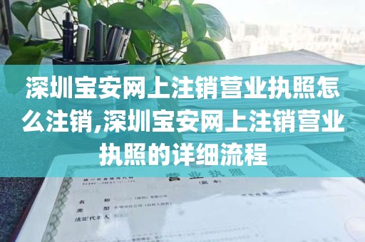 深圳宝安网上注销营业执照怎么注销,深圳宝安网上注销营业执照的详细流程