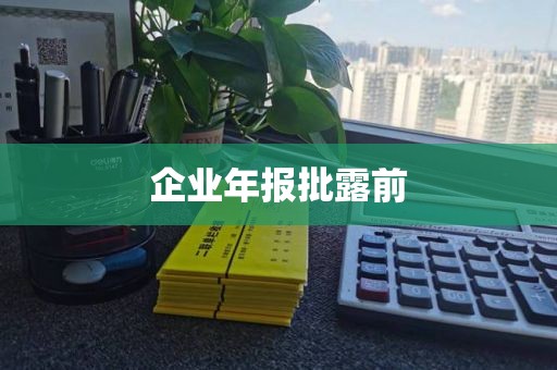 企业年报批露前