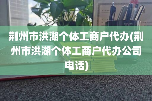 荆州市洪湖个体工商户代办(荆州市洪湖个体工商户代办公司电话)