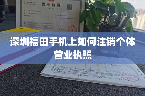 深圳福田手机上如何注销个体营业执照