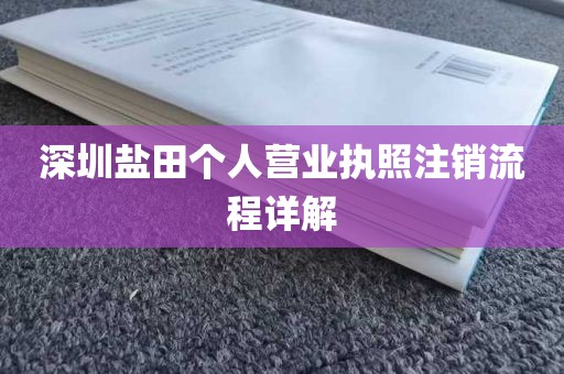 深圳盐田个人营业执照注销流程详解