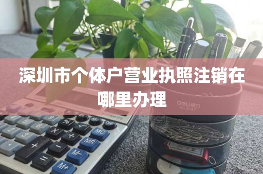 深圳市个体户营业执照注销在哪里办理